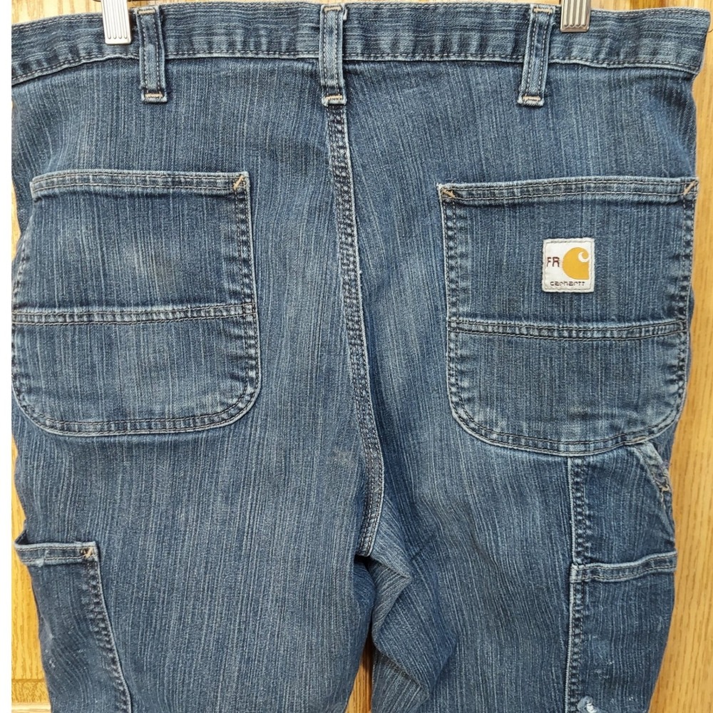 Carhartt FR Flame Resistant Mens 36x30 (Actual 33x28) Carpenter Jeans Denim